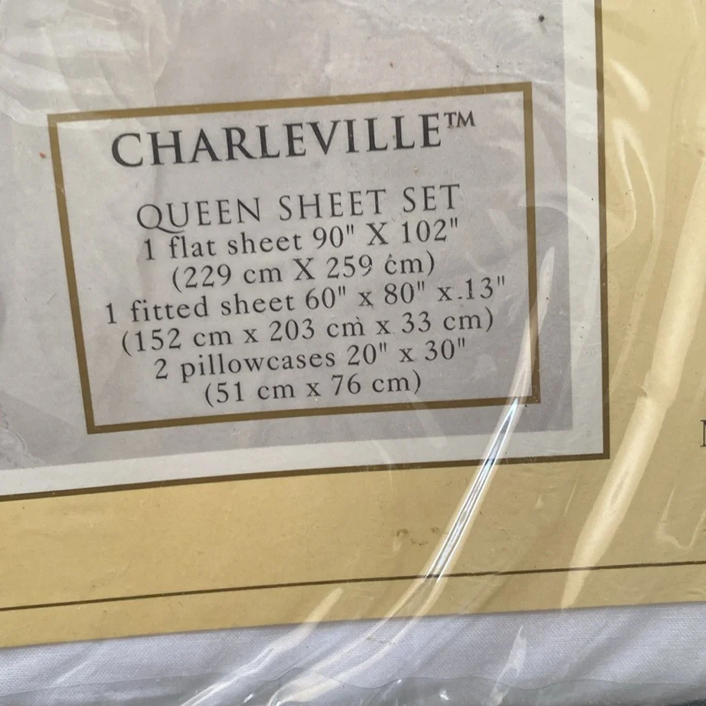 Roxbury park queen white 100 percent cotton sheet set